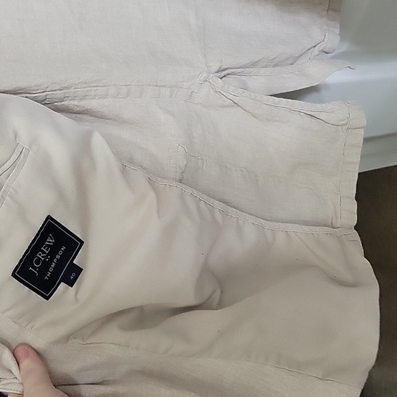 J Crew Thompson Cotton/Linen Blend Lightweight Cream Blazer Jacket Size 40 - Picture 8 of 11